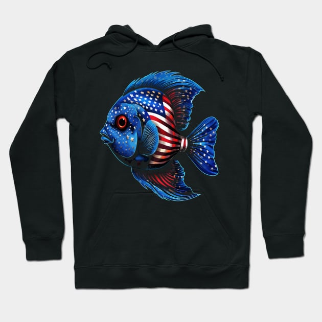 Patriotic Blue Tang Hoodie by JH Mart